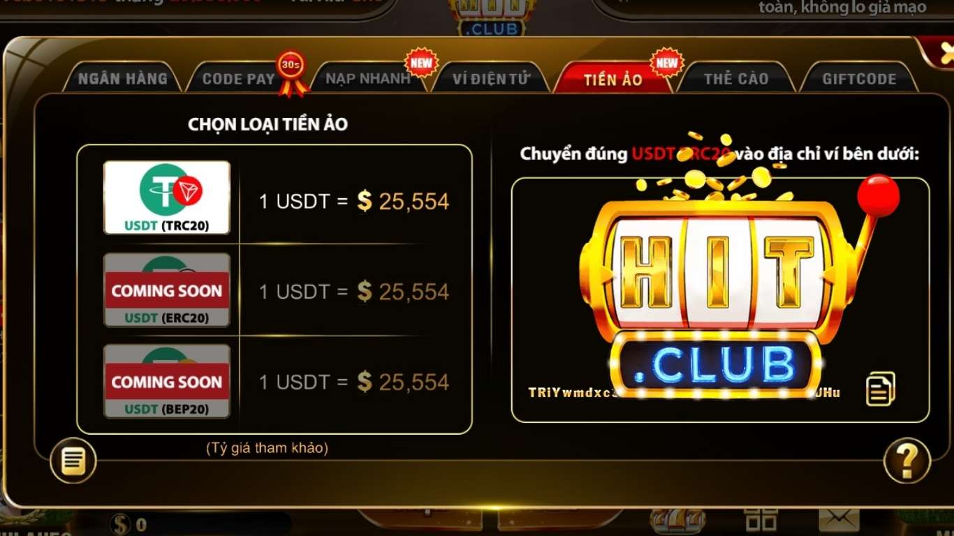 Hướng dẫn nạp tiền Hitclub chi tiết từ A–Z